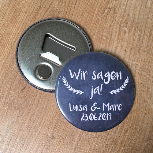 Magnet-Flaschenöffner - „Tafel - Wir sagen ja!“ - Stückpreis ab 1,60 Euro
